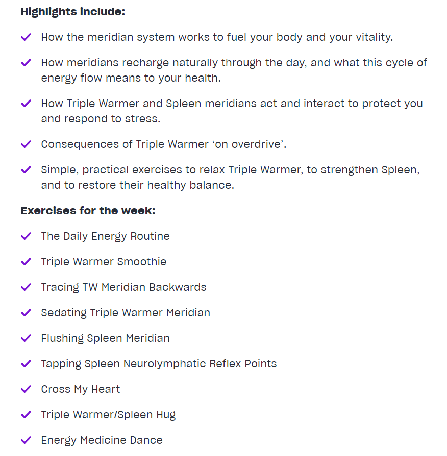 Week 3-Relieving Stress With Triple Warmer & Spleen Meridians 
