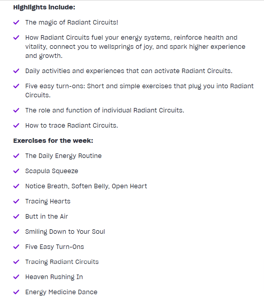Week 8-Radiant Circuits The Energies Of Vitality & Joy