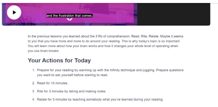 Mindvalley Mastering Speed Reading- Week Three