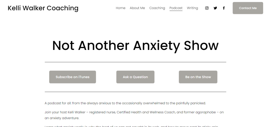 Not Another Anxiety Show By Kelli Walker 