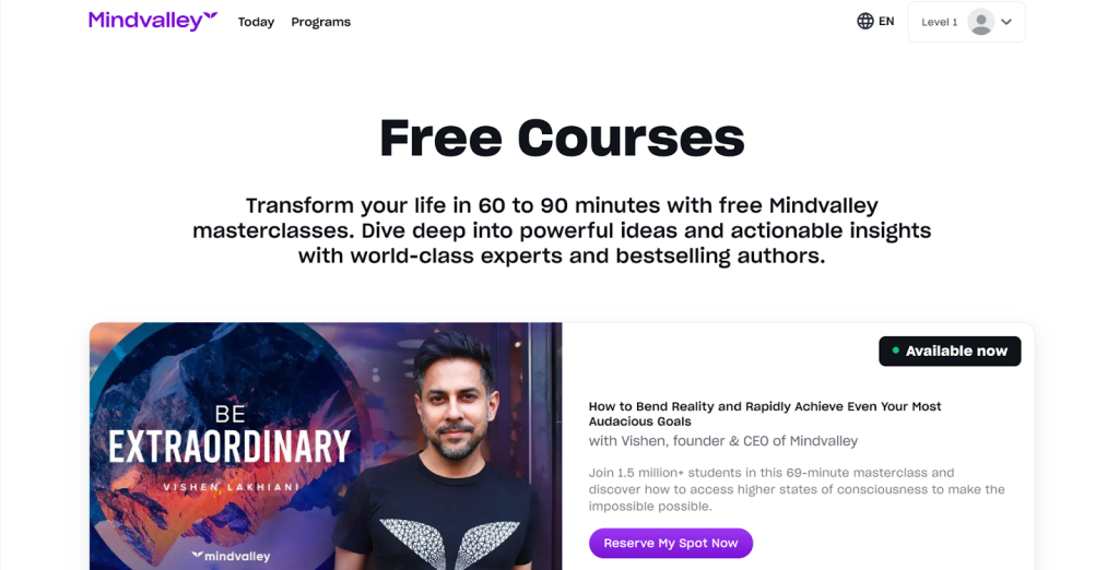 mindvalley free courses