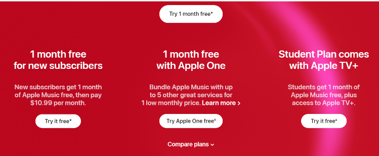 Apple Music Student Plan
