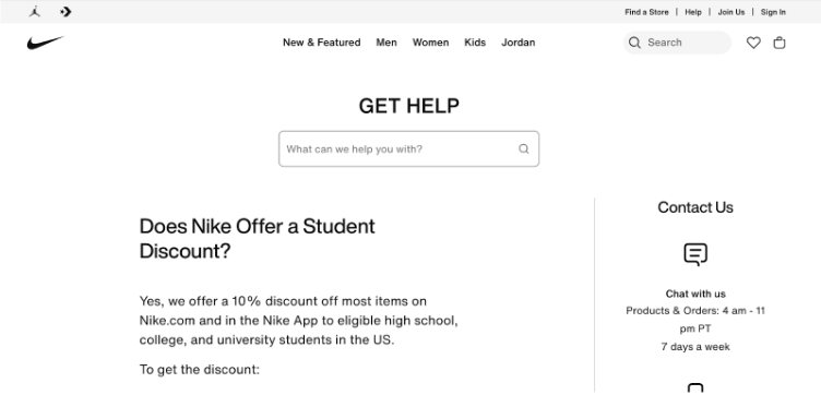 Nike Student Discount
